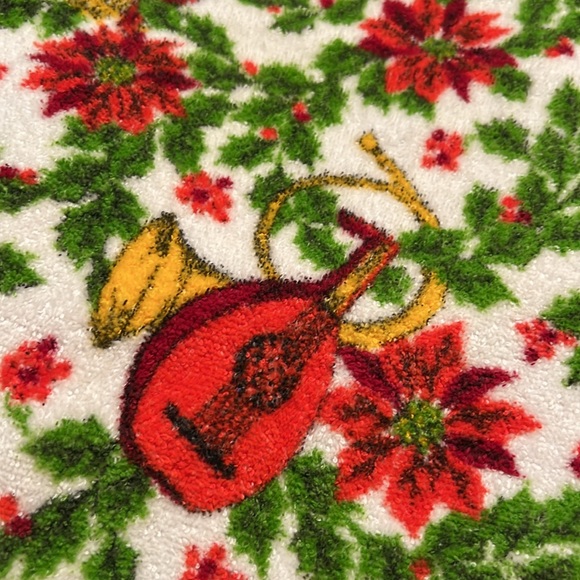 Matched Set Vintage Terry Cloth Hand Towels Christmas Holiday Cannon Brand - Picture 7 of 11